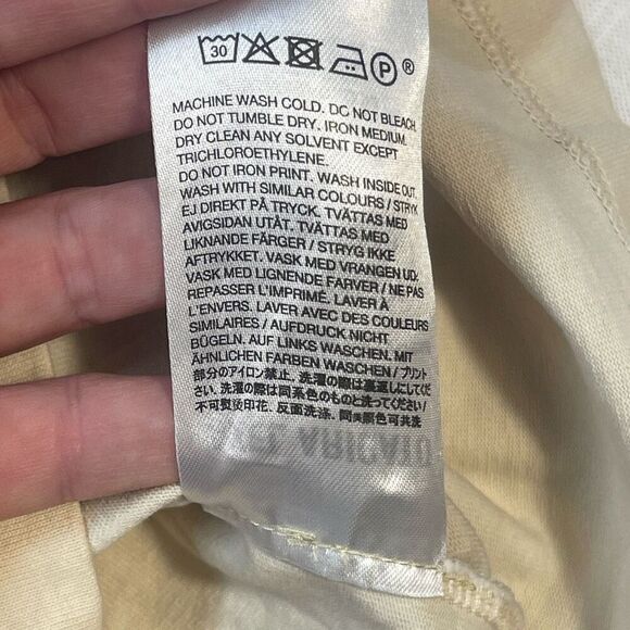 Alex Arigato Natural Yellow Short Sleeve Cotton Crewneck London T-Shirt Medium - Picture 5 of 6